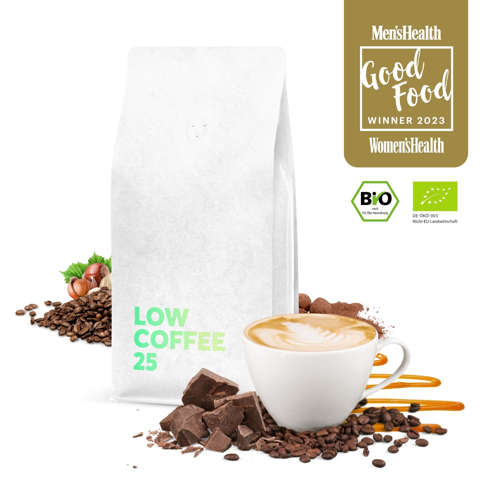 Low Coffee 25 ist Gewinner des Good Food Awards 2023 der Men's & Women's Health