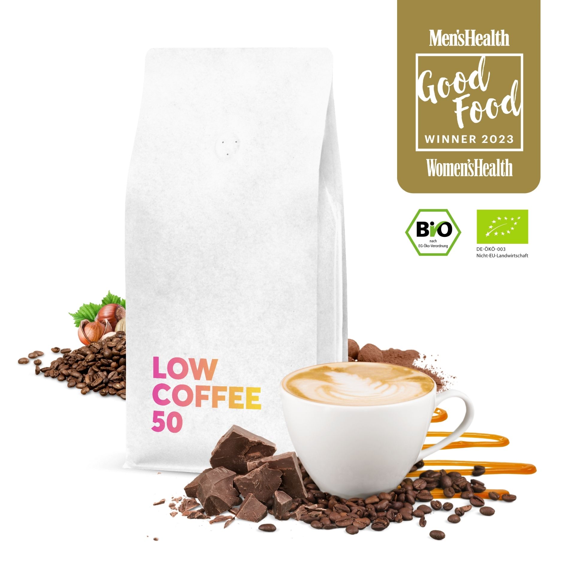 Low Coffee 50 ist Gewinner des Good Food Awards 2023 der Men's & Women's Health
